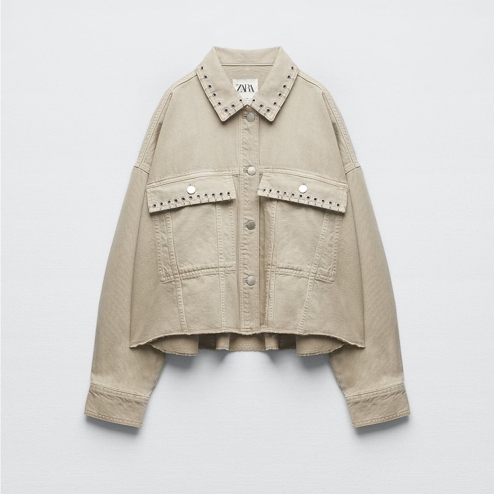 ZARA -  piercing cropped overshirt